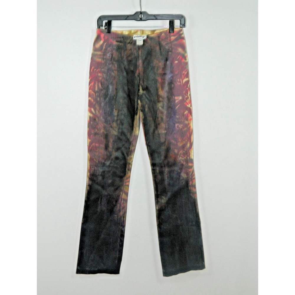Privilege Paris Pants Size Medium Gold Faux Leather Low Rise